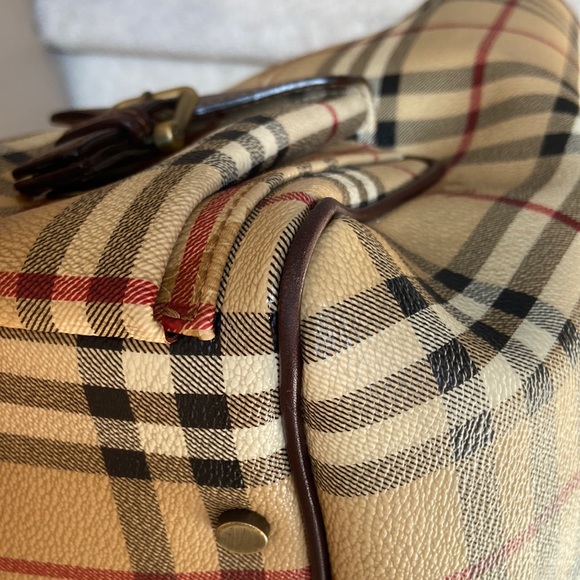 authentic burberry haymarket tote / shoulder bag - Picture 7 of 16